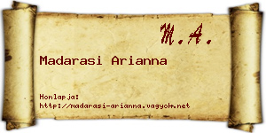 Madarasi Arianna névjegykártya